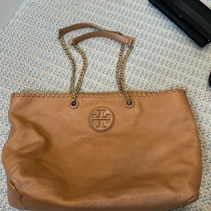 Tory Burch brown leather tote bag